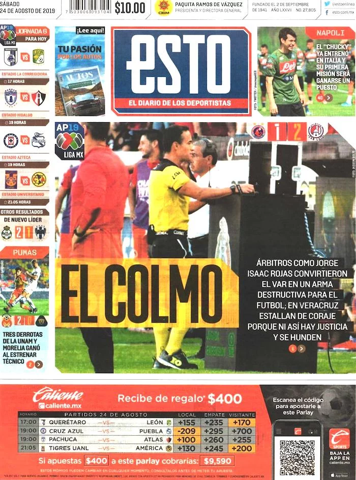 portadas de deportes 24 de agosto