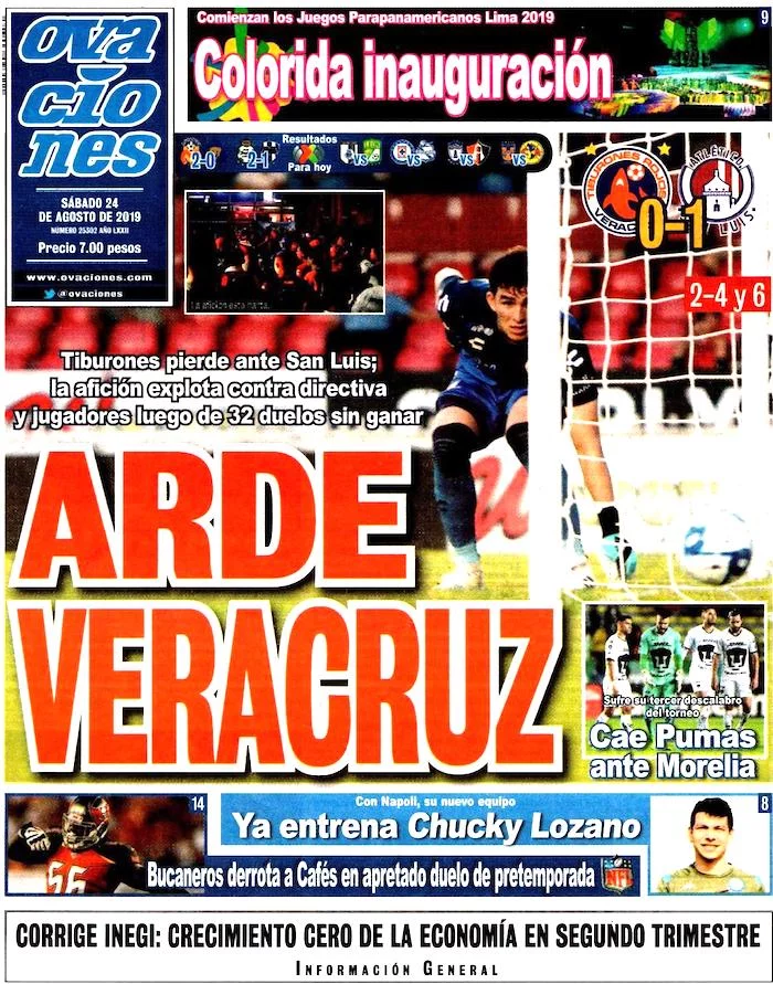 portadas de deportes 24 de agosto