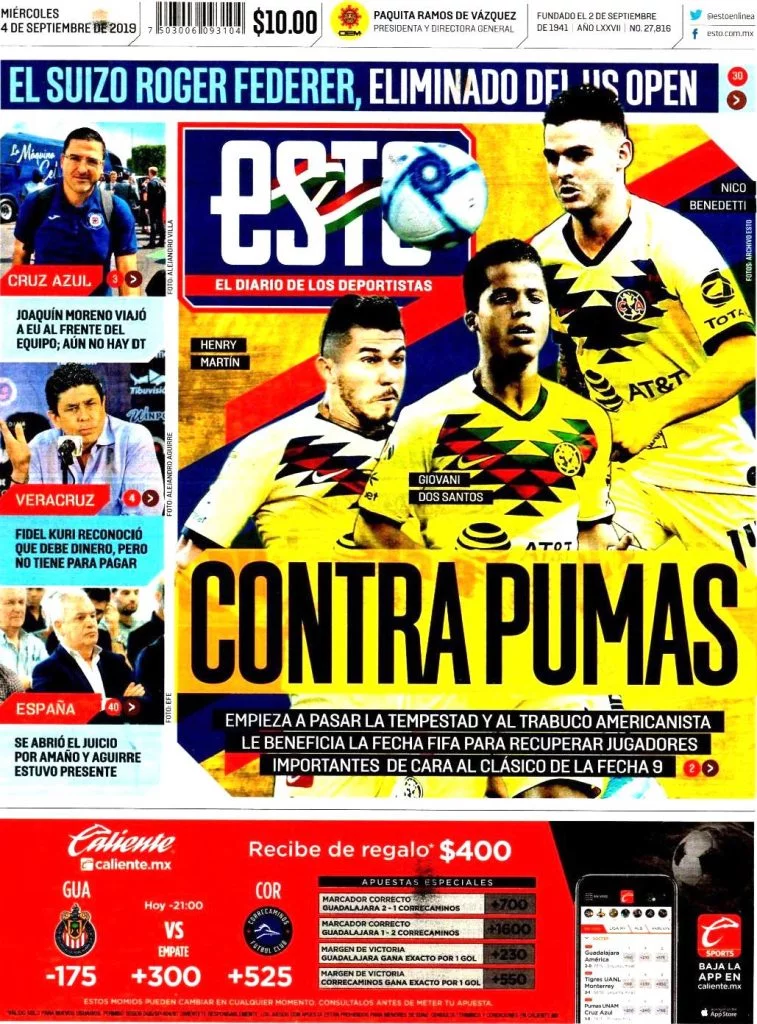 portadas de deportes 4 de septiembre
