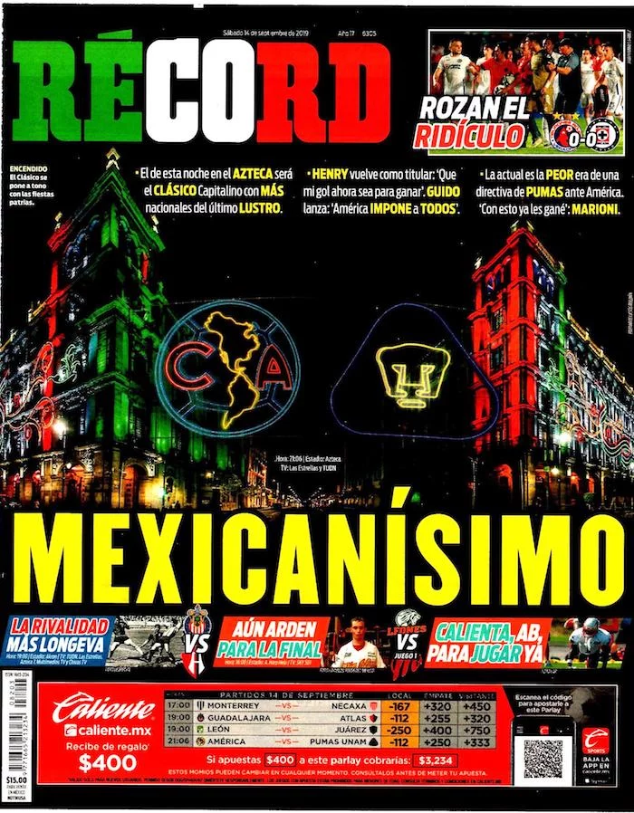 portadas de deportes 14 de septiembre