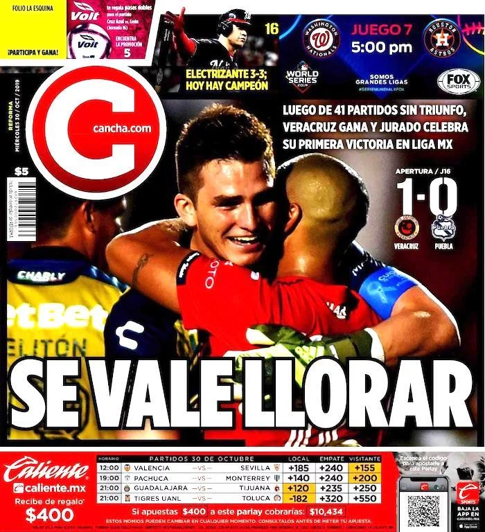 portadas de deportes 30 de octubre