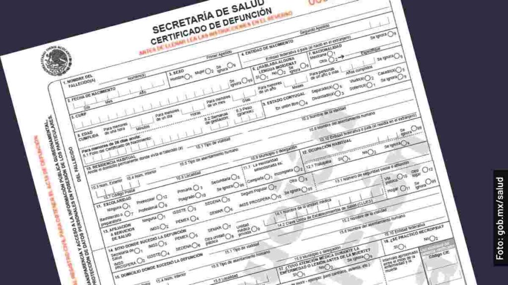 tramitar acta de defunción