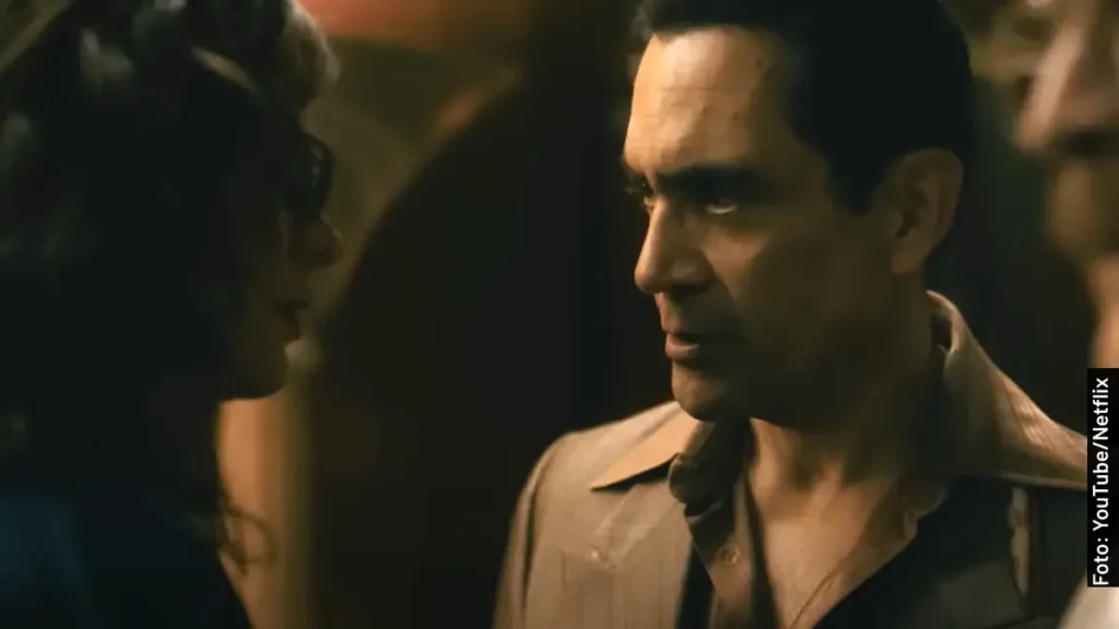 Amílcar en la vida real y en Griselda, serie de Netflix